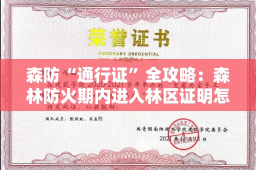 昆明森防“通行证”全攻略:森林防火期内进入林区证明怎么开?材料清单来了!
