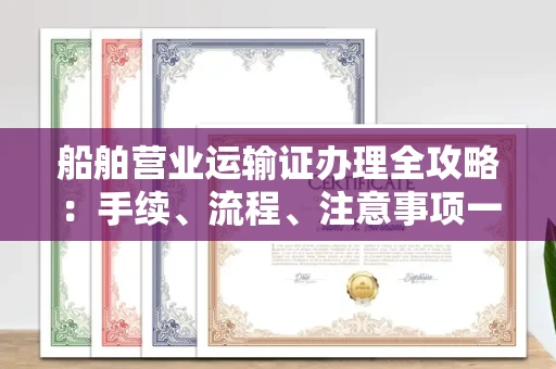 昆明船舶营业运输证办理全攻略:手续、流程、注意事项一网打尽