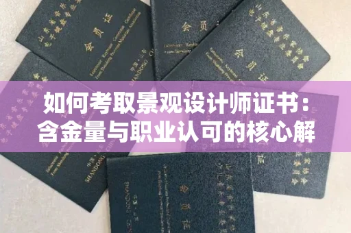 昆明如何考取景观设计师证书:含金量与职业认可的核心解析