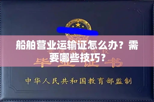 昆明船舶营业运输证怎么办?需要哪些技巧?