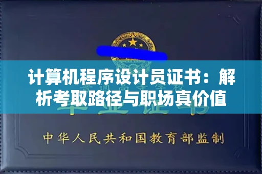 昆明计算机程序设计员证书:解析考取路径与职场真价值