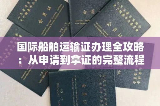 昆明国际船舶运输证办理全攻略:从申请到拿证的完整流程解析