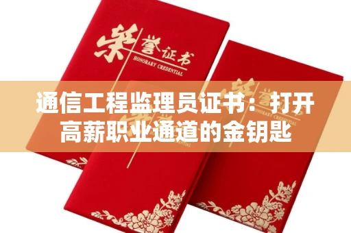 昆明通信工程监理员证书:打开高薪职业通道的金钥匙