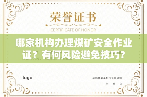 昆明哪家机构办理煤矿安全作业证？有何风险避免技巧？