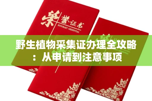 昆明野生植物采集证办理全攻略:从申请到注意事项