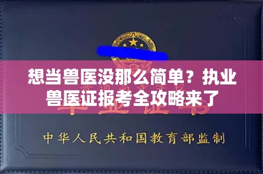 昆明想当兽医没那么简单?执业兽医证报考全攻略来了