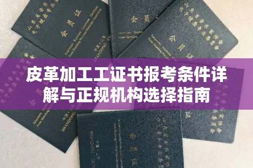 昆明皮革加工工证书报考条件详解与正规机构选择指南