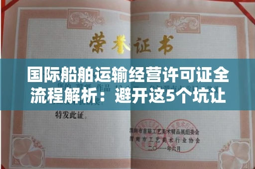 昆明国际船舶运输经营许可证全流程解析:避开这5个坑让你事半功倍