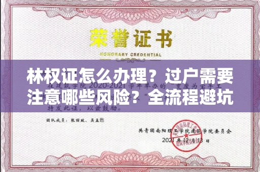 昆明林权证怎么办理?过户需要注意哪些风险?全流程避坑指南