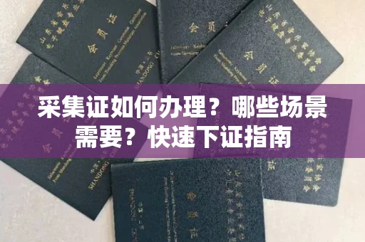 昆明采集证如何办理?哪些场景需要?快速下证指南